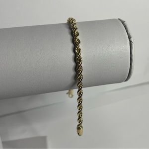 14k gold filled rope bracelet
